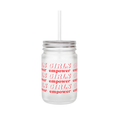 Printify - Girls Empower Girls Mason Jar - Female Empowerment - Yonifyer