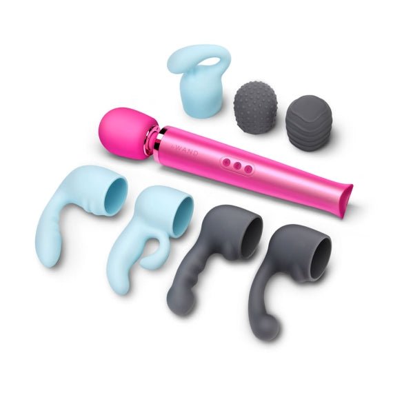 Le Wand - Le Wand Massagers + Attachments Bundle - Magneta - Yonifyer