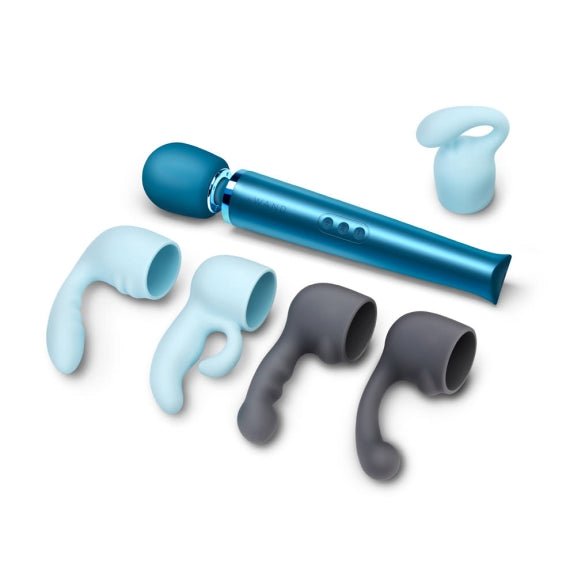 Le Wand - Le Wand Massagers + Attachments Bundle - Pasific Blue - Yonifyer