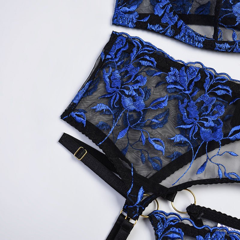 Yonifyer - Midnight Flower - Kanten Bloemen Lingerie Set - Yonifyer